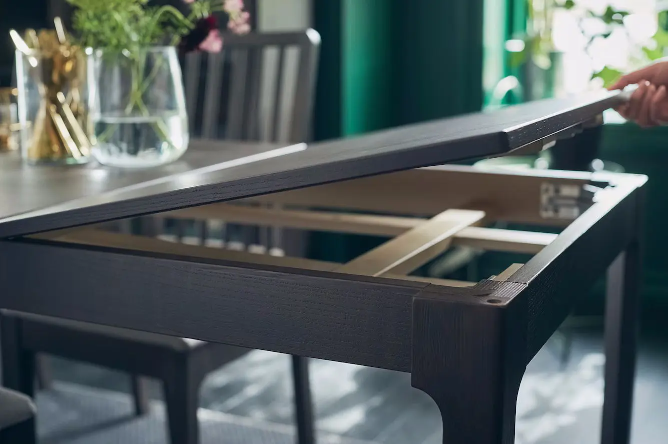 Set masa scaune Ikea Ekedalen/Karlpetter/Gunnared 120/180cm 1+4 (Maro inchis/Verde deschis/Negru) - 5