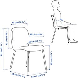 Set masa scaune Ikea Ekedalen/Karlpetter/Gunnared 120/180cm 1+4 (Maro inchis/Verde deschis/Negru) Thumb