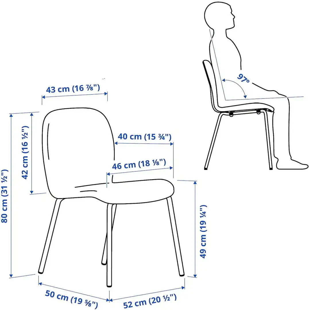 Set masa scaune Ikea Ekedalen/Karlpetter/Gunnared 120/180cm 1+4 (Maro inchis/Verde deschis/Negru) - 8