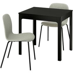 Set masa scaune Ikea Ekedalen/Karlpetter/Gunnared 80/120cm 1+2 (Maro inchis/Verde deschis/Negru) Thumb