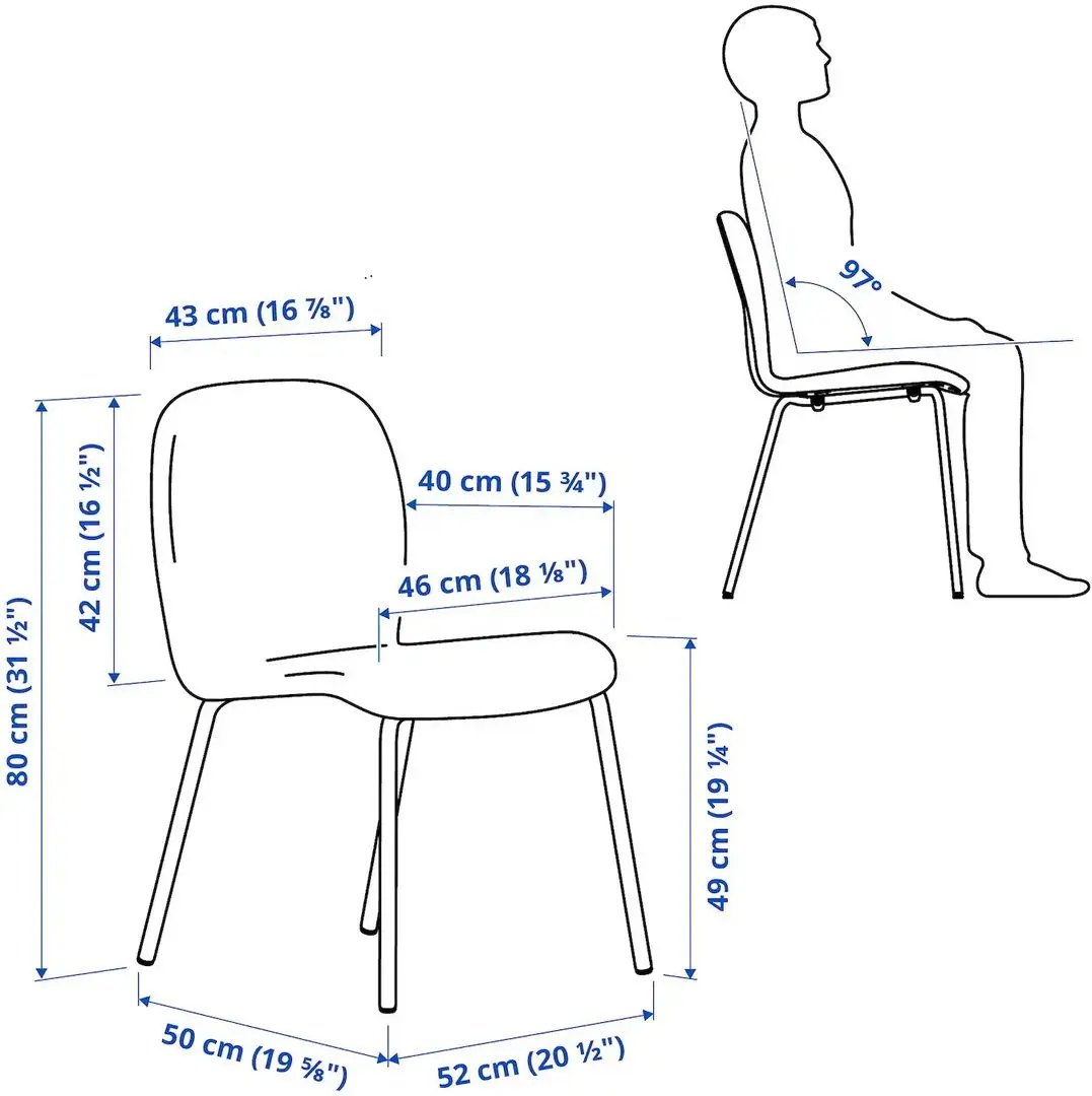 Set masa scaune Ikea Ekedalen/Karlpetter/Gunnared 80/120cm 1+2 (Maro inchis/Verde deschis/Negru) - 7