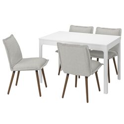 Обеденный набор Ikea Ekedalen/Klinten 120/180 Белый/Киланда Светло-бежевый (1+4) Thumb