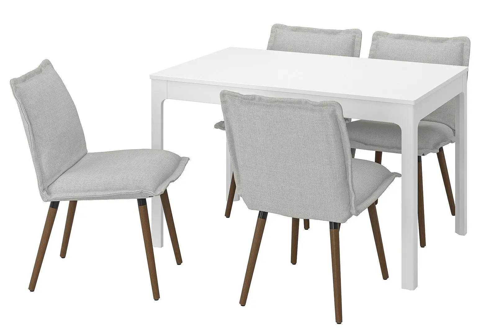 Обеденный набор Ikea Ekedalen/Klinten 120/180 Белый/Киланда Светло-бежевый (1+4) - 2