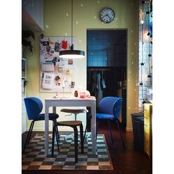 Set masa scaune Ikea Ekedalen/Krylbo/Tonerud 80/120cm 1+2 (Alb/Albastru) Thumb