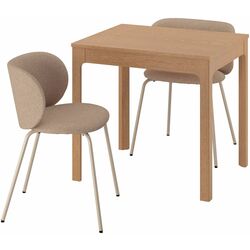 Обеденный набор Ikea Ekedalen/Krylbo/Tonerud 80/120см 1+2 (Дуб/Темно-бежевый) Thumb