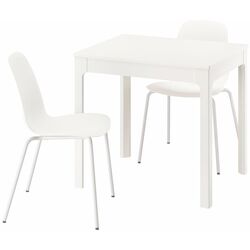 Set masa scaune Ikea Ekedalen/Lidas 80/120cm 1+2 (Alb) Thumb