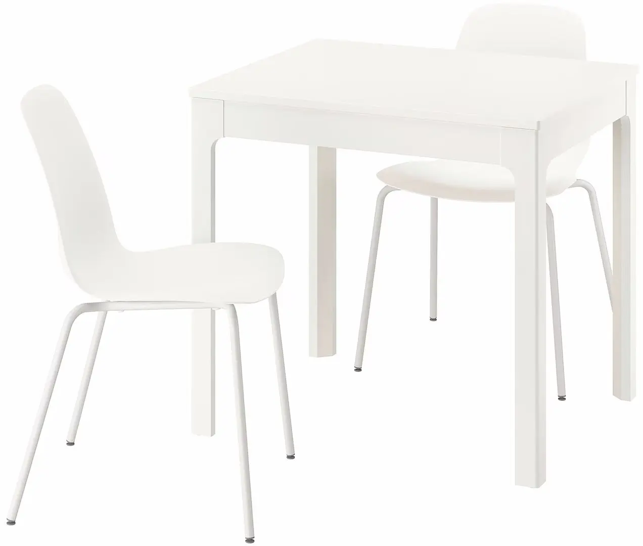 Set masa scaune Ikea Ekedalen/Lidas 80/120cm 1+2 (Alb)