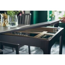 Set de sufragerie Ikea Ekedalen/Manhult 120/180 Maro Inchis/Hakebo Gri-Verde (1+4) Thumb