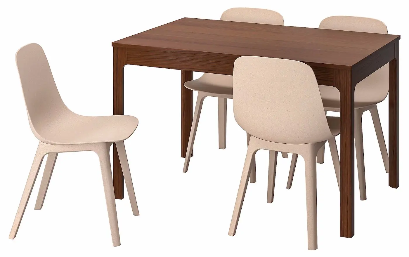 Set de sufragerie Ikea Ekedalen/Odger 120/180cm 1+4 (Maro/Bej) - 2