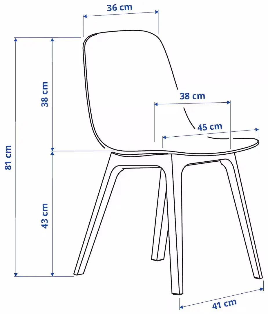 Set de sufragerie Ikea Ekedalen/Odger 120/180cm 1+4 (Maro/Bej) - 10
