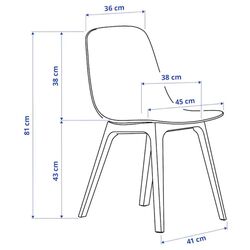 Set masa scaune Ikea Ekedalen/Odger 80/120cm 1+2 (Stejar/Bej) Thumb