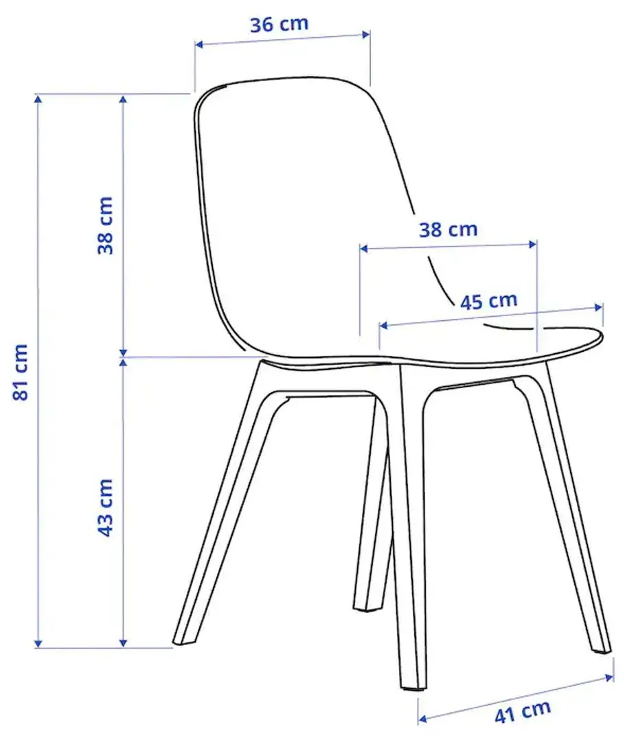 Set masa scaune Ikea Ekedalen/Odger 80/120cm 1+2 (Stejar/Bej) - 12