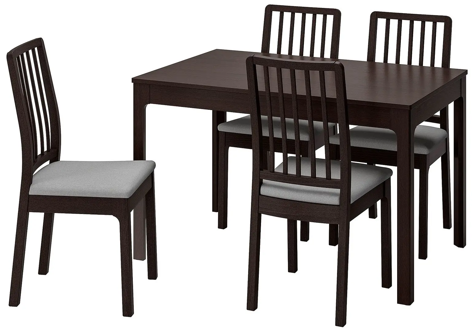 Set de sufragerie Ikea Ekedalen/Orrsta 120/180cm 1+4 (Maro inchis/Gri) - 2