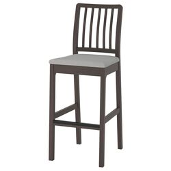 Обеденный набор Ikea Ekedalen/Orrsta 120см 1+4 (Темно-коричневый/Серый) Thumb