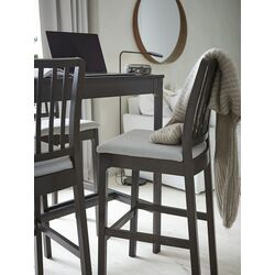 Обеденный набор Ikea Ekedalen/Orrsta 120см 1+4 (Темно-коричневый/Серый) Thumb
