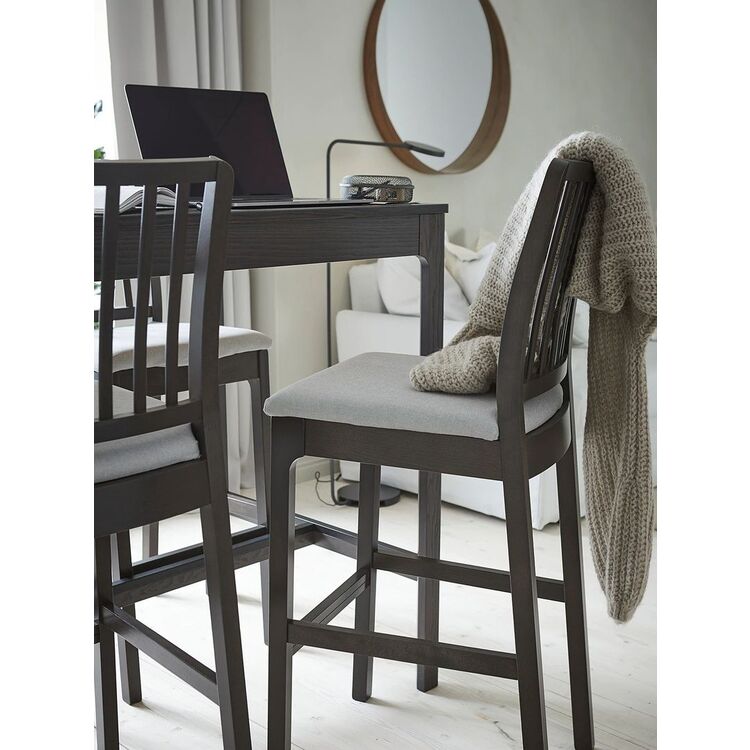 Обеденный набор Ikea Ekedalen/Orrsta 120см 1+4 (Темно-коричневый/Серый)