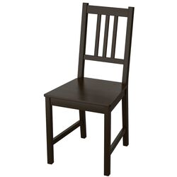 Set masa scaune Ikea Gamlared/Stefan 85cm Aspect antichizat/Negru-maro (1+2) Thumb