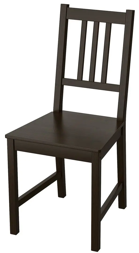 Set masa scaune Ikea Gamlared/Stefan 85cm Aspect antichizat/Negru-maro (1+2)