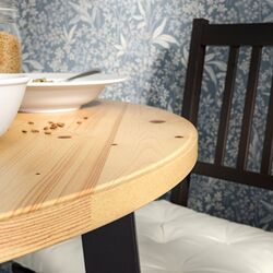 Set masa scaune Ikea Gamlared/Stefan 85cm Aspect antichizat/Negru-maro (1+2) Thumb