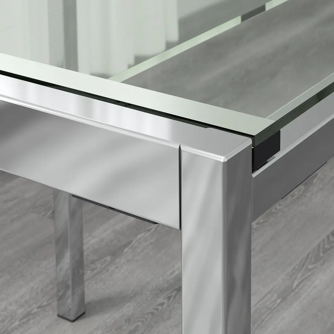 Set masa scaune Ikea Glivarp/Nisse 75 cm Transparent/Cromat (1+4) - 2