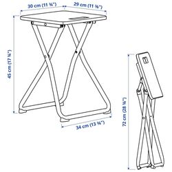 Set masa scaune Ikea Gunde 67x67cm 1+2 (Negru) Thumb