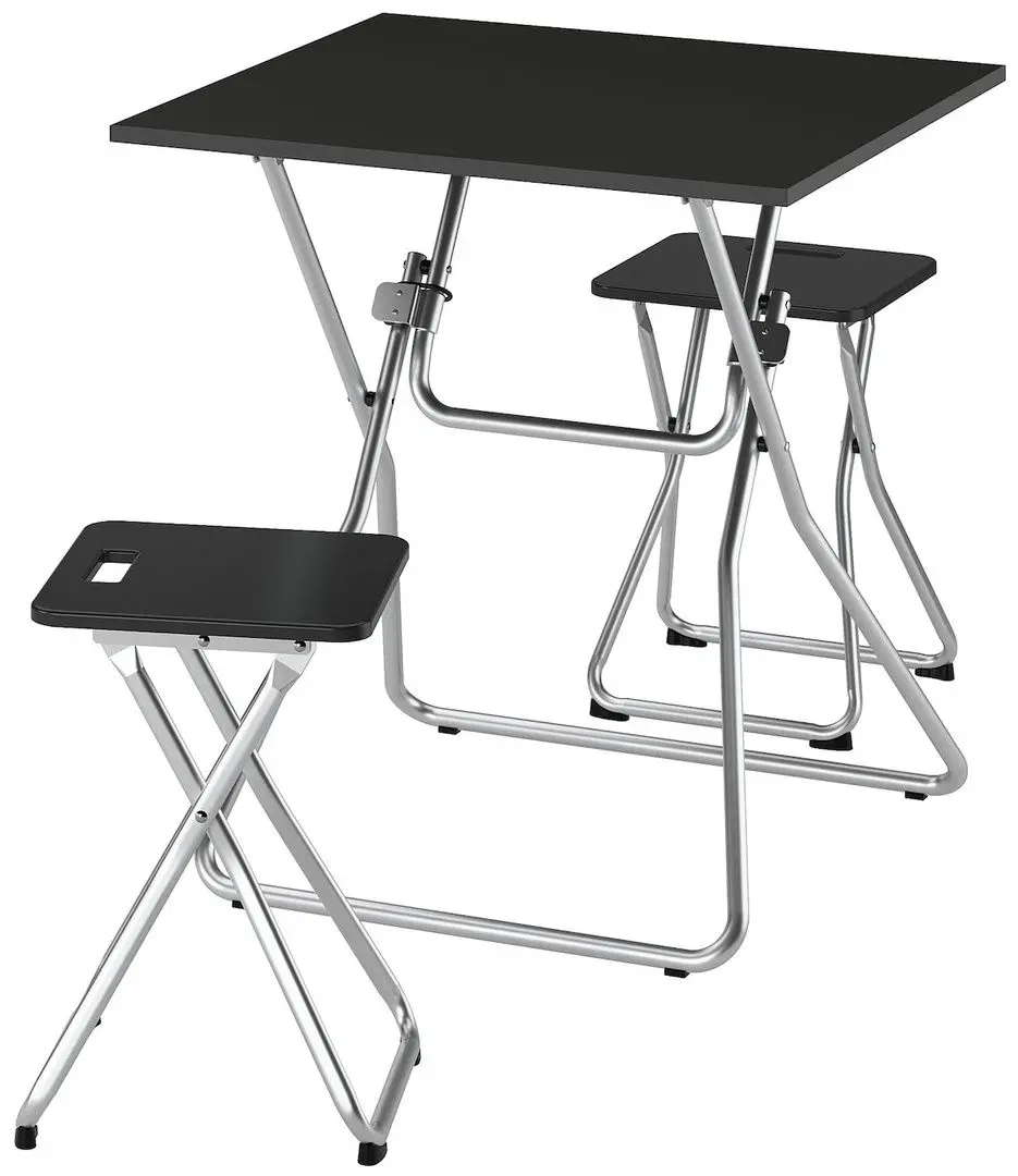 Set masa scaune Ikea Gunde 67x67cm 1+2 (Negru)