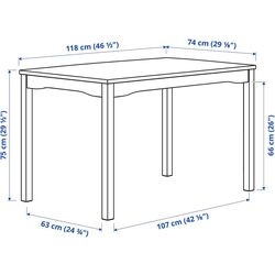 Set masa scaune Ikea Hauga 118x74 1+4 (Alb) Thumb