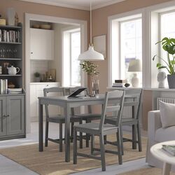 Set masa scaune Ikea Hauga 118x74 1+4 (Gri)