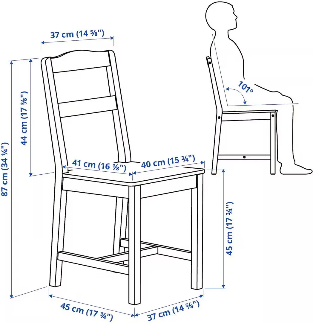 Set masa scaune Ikea Hauga 118x74 1+4 (Gri)