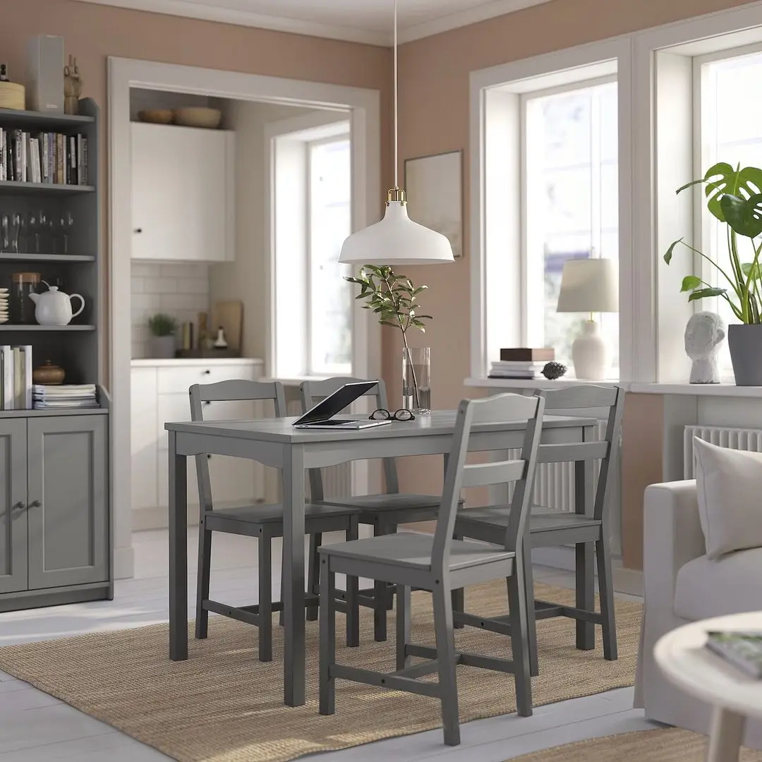 Set masa scaune Ikea Hauga 118x74 1+4 (Gri)