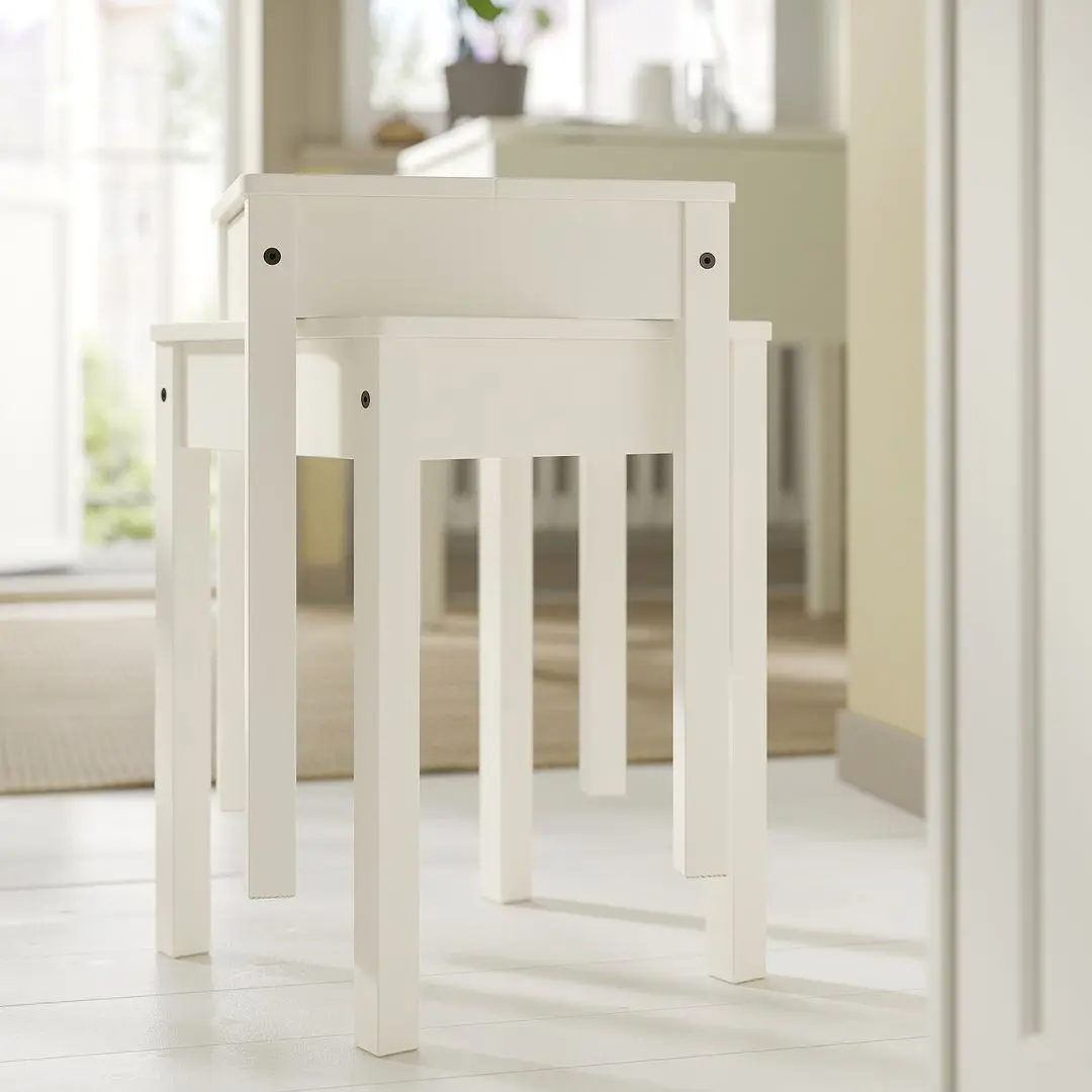 Set masa scaune Ikea Hauga 55/82/109x74 1+2 (Alb)