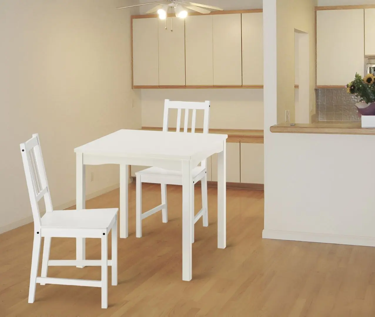 Set masa scaune Ikea Hauga 74x74 1+2 (Alb)