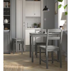 Обеденный набор Ikea Hauga 74x74 1+2 (Серый) Thumb