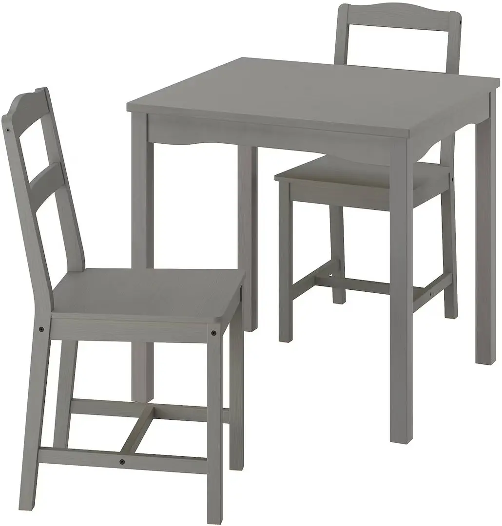 Обеденный набор Ikea Hauga 74x74 1+2 (Серый)