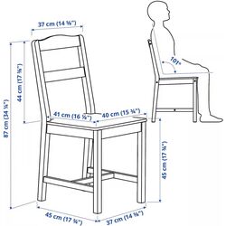 Обеденный набор Ikea Hauga 74x74 1+2 (Серый) Thumb