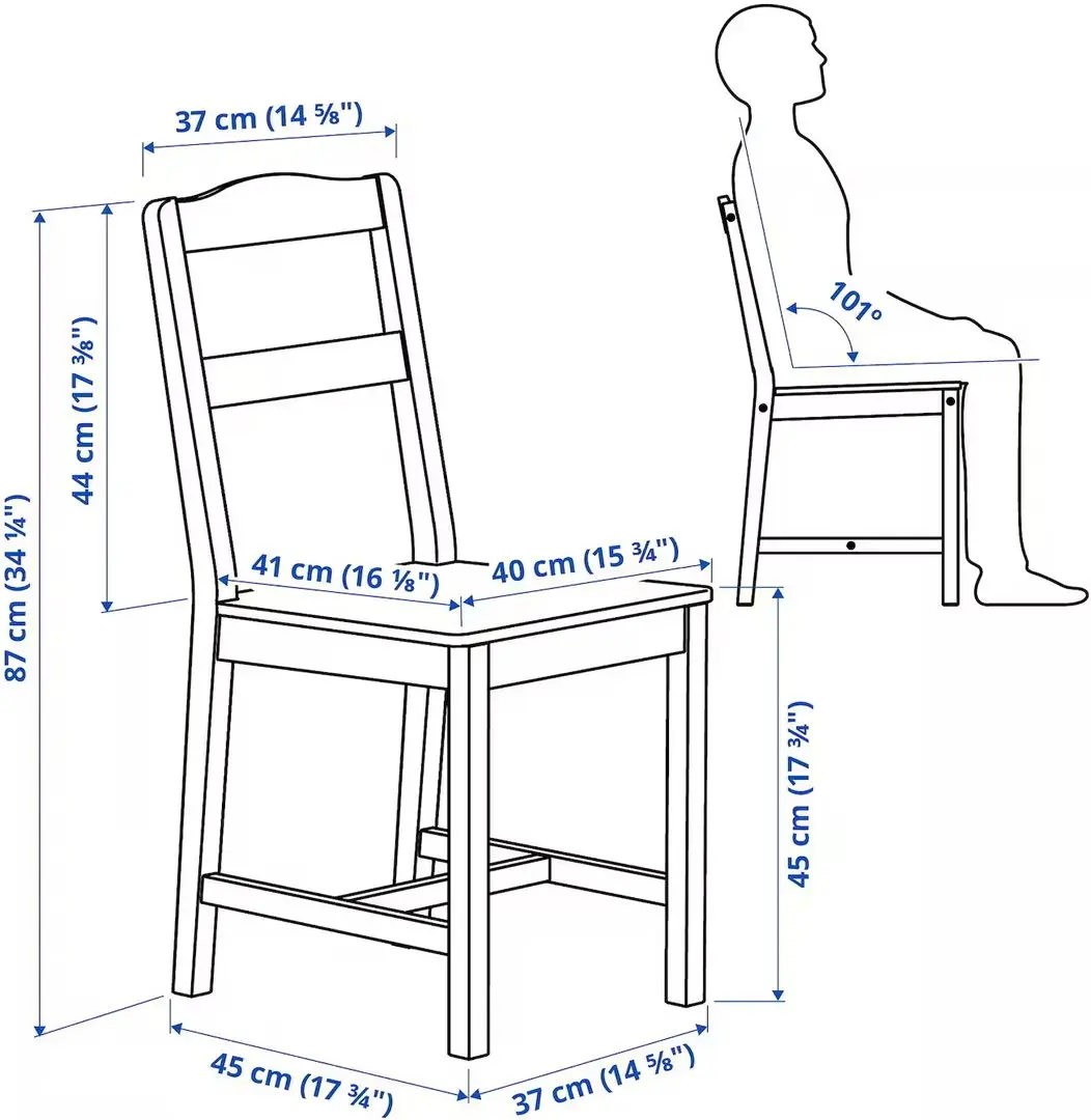 Обеденный набор Ikea Hauga 74x74 1+2 (Серый)