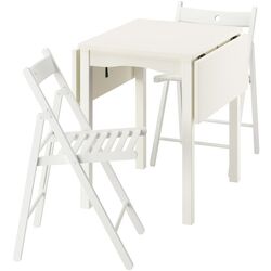 Set masa scaune Ikea Hauga/Frosvi 55/82/109x74 1+2 (Alb) Thumb
