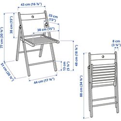Set masa scaune Ikea Hauga/Frosvi 55/82/109x74 1+2 (Alb) Thumb