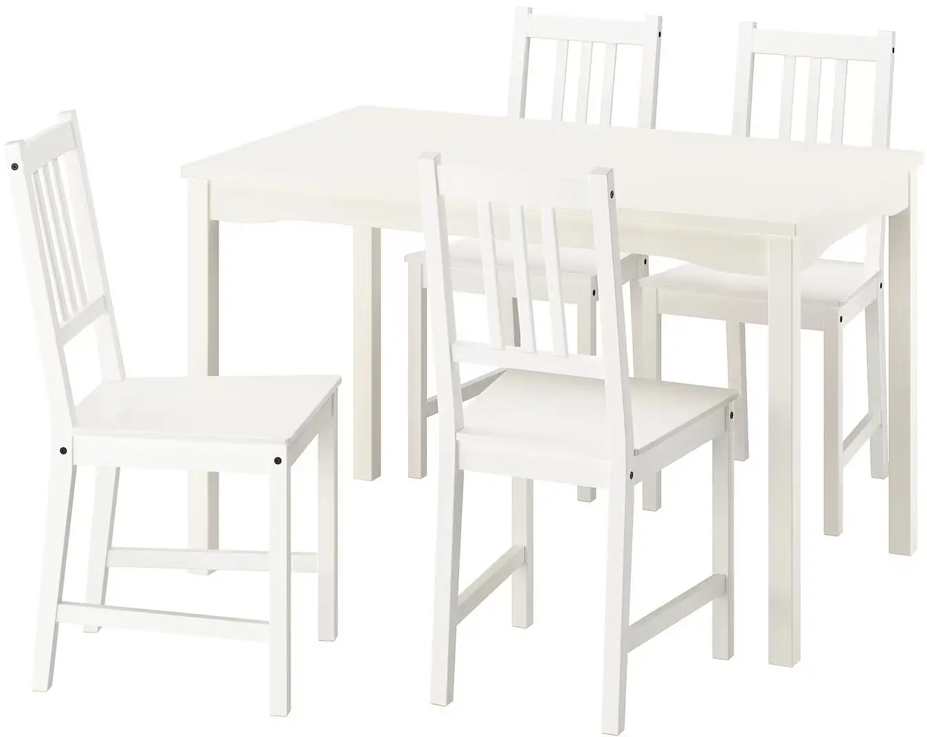 Set masa scaune Ikea Hauga/Stefan 118x74 1+4 (Alb)