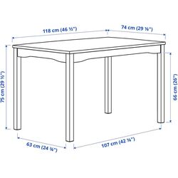 Set masa scaune Ikea Hauga/Stefan 118x74 1+4 (Gri/Negru-maro) Thumb