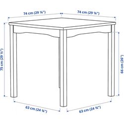 Set masa scaune Ikea Hauga/Stefan 74x74 1+2 (Alb) Thumb