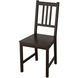 Set masa scaune Ikea Hauga/Stefan 74x74 1+2 (Gri/Negru-maro) Thumb