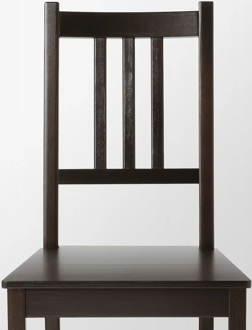 Set masa scaune Ikea Hauga/Stefan 74x74 1+2 (Gri/Negru-maro)