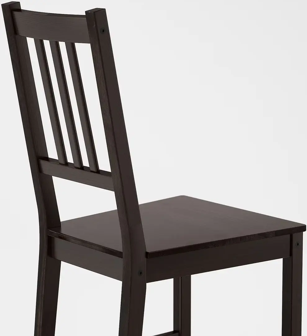 Set masa scaune Ikea Hauga/Stefan 74x74 1+2 (Gri/Negru-maro)