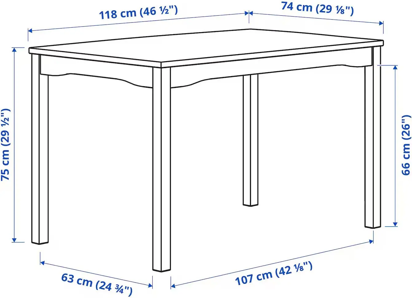 Set masa scaune Ikea Hauga/Stefan/Knisa 118x74 1+4 (Gri/Negru-maro/Gri-bej)