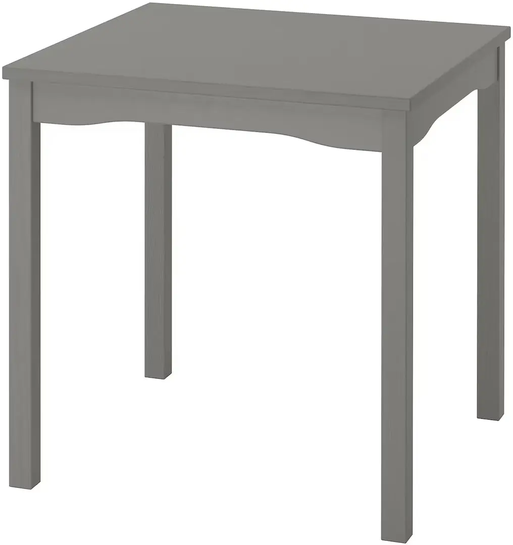 Обеденный набор Ikea Hauga/Stefan/Knisa 74x74 1+2 (Серый/Черно-коричневый/Серо-бежевый) - 3