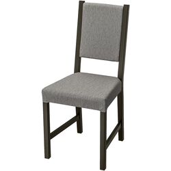 Обеденный набор Ikea Hauga/Stefan/Knisa 74x74 1+2 (Серый/Черно-коричневый/Серо-бежевый) Thumb