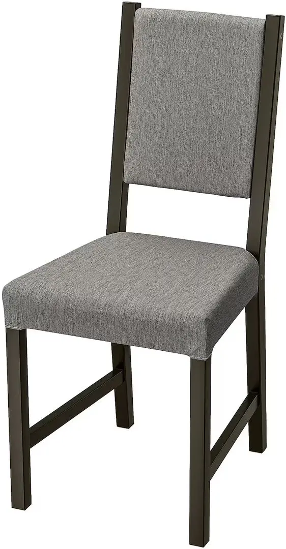 Обеденный набор Ikea Hauga/Stefan/Knisa 74x74 1+2 (Серый/Черно-коричневый/Серо-бежевый) - 5