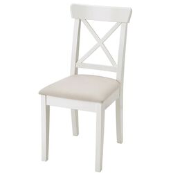 Set masa scaune Ikea Idanas/Ingolf/Hallarp 1+1 (Alb/Bej) Thumb