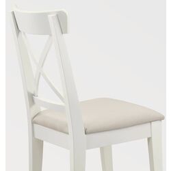 Set masa scaune Ikea Idanas/Ingolf/Hallarp 1+1 (Alb/Bej) Thumb